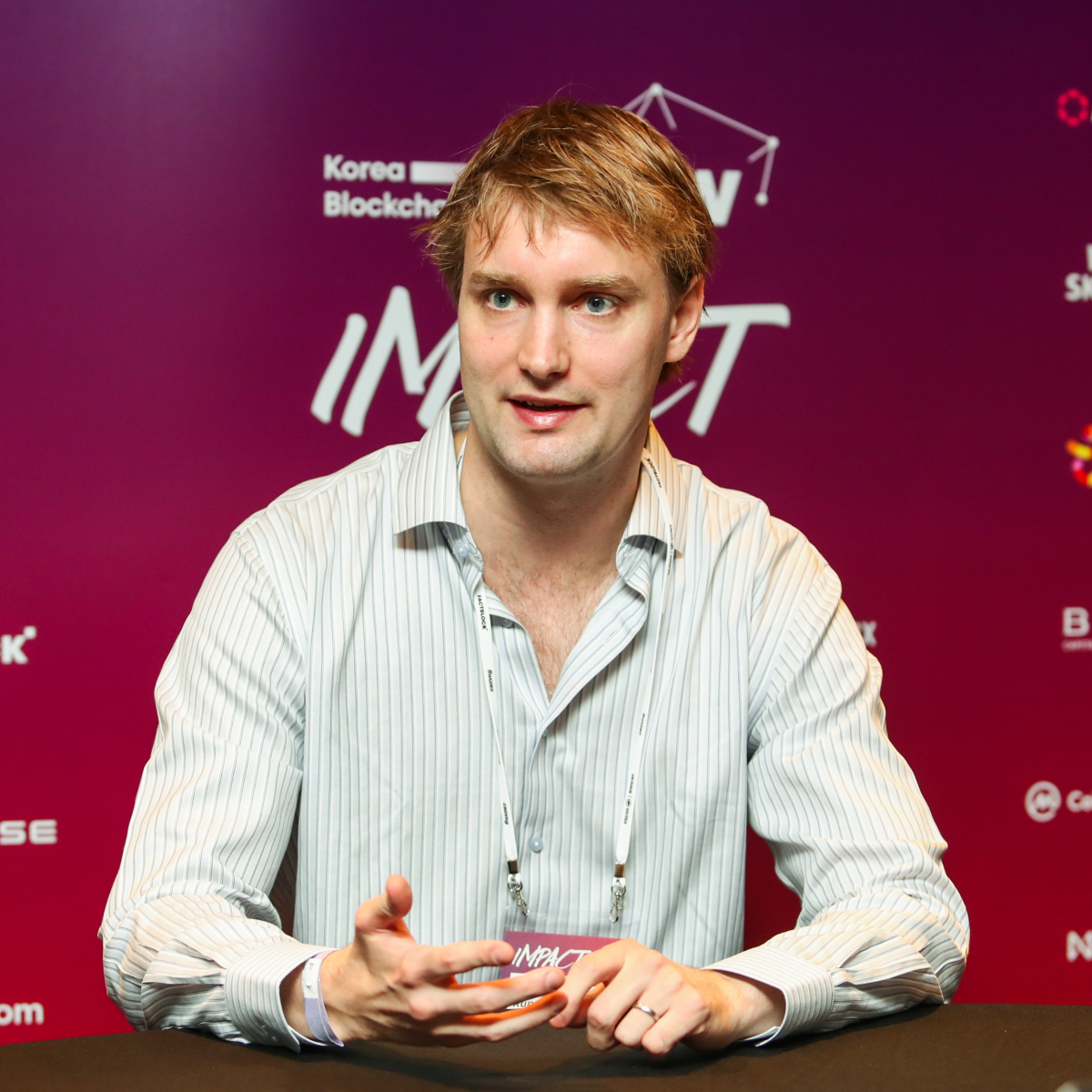 ▲룬 크리스텐센 메이커다오 공동설립자 겸 CEO는 KBW 2023 메인 컨퍼런스 '임팩트' 기간이던 6일 이투데이와 만나 메이커다오의 다음 목표를 밝혔다. (사진제공=메이커다오)