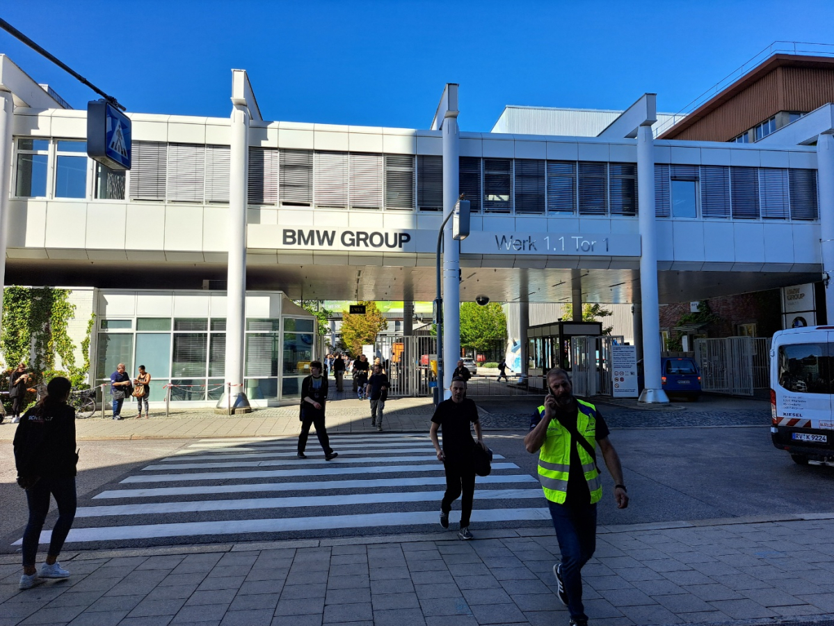 ▲BMW 뮌헨 공장 정문 전경. (이민재 기자 2mj@)