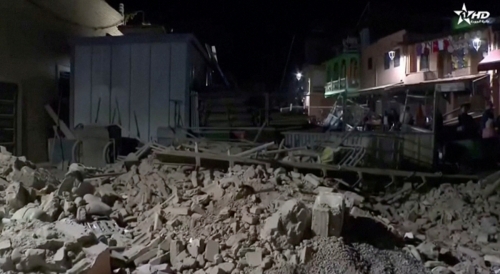▲모로코에서 8일 밤 발생한 지진으로 건물이 붕괴됐다. 로이터연합뉴스
