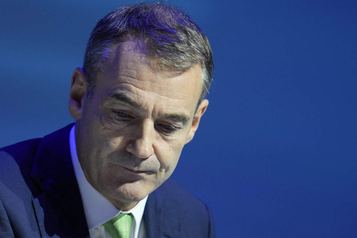 ▲버나드 루니 BP 최고경영자(CEO)가 지난해 10월 31일(현지시간) 아랍에미리트(UAE) 아부다비에서 열린 국제석유전시총회에 참석하고 있다. 아부다비/AP뉴시스