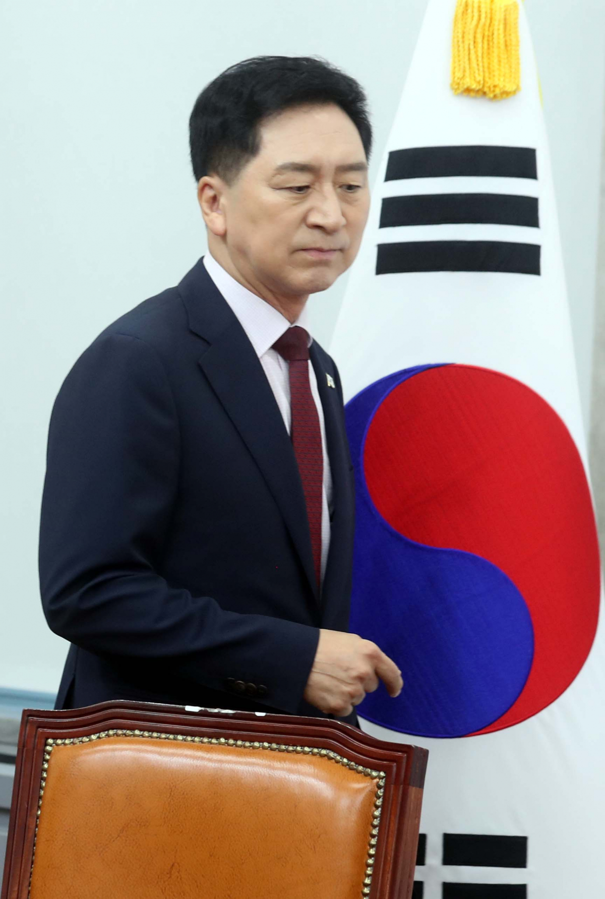 ▲김기현 국민의힘 대표가 14일 오전 서울 여의도 국회에서 열린 최고위원회의에 참석하고 있다. (뉴시스)