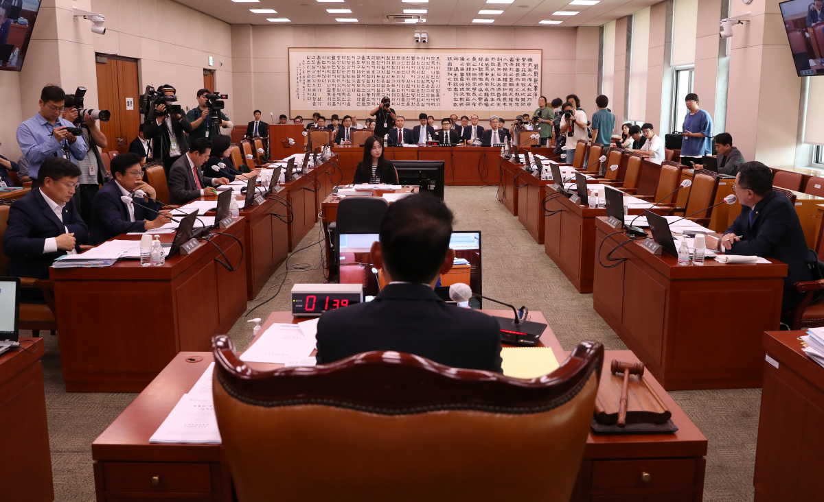 ▲국회 법제사법위원회 회의장 (뉴시스)