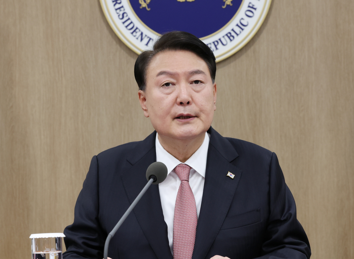 ▲윤석열 대통령이 25일 서울 용산 대통령실 청사에서 열린 국무회의에서 발언하고 있다. (연합뉴스)