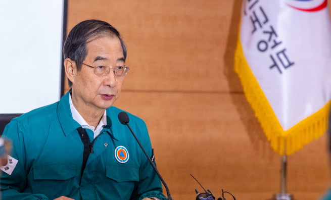 ▲2023 을지훈련 관련 발언하는 한덕수 총리(연합뉴스)