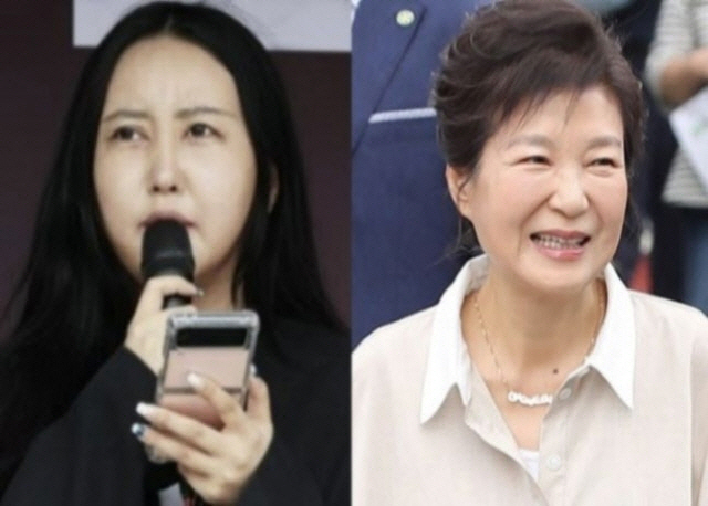 ▲박근혜 전 대통령(왼쪽)과 최서원씨 딸 정유라씨. 연합뉴스