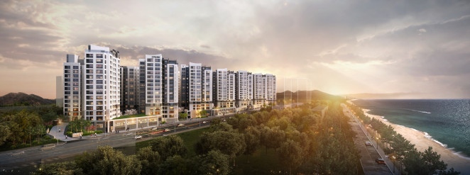 ▲ ‘강릉 오션시티 아이파크’ 투시도. (자료제공=HDC현대산업개발)