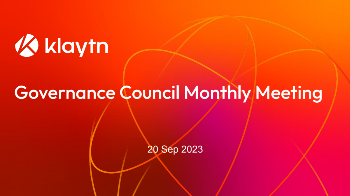 ▲클레이튼 재단이 이달 20일 진행한 GC 월례 회의 관련 자료를 공개했다. (출처=클레이튼 거버넌스 포럼)