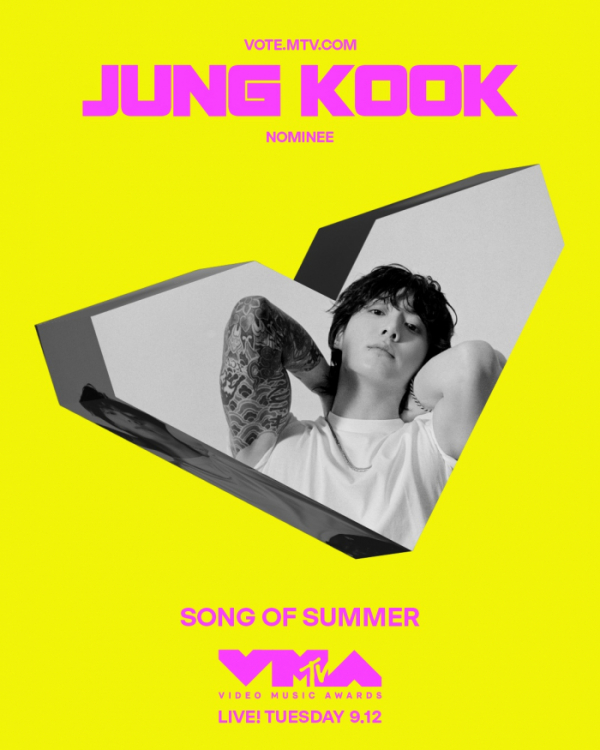 ▲방탄소년단 정국 MTV VMA 노미네이트(사진제공=MTV VMA)