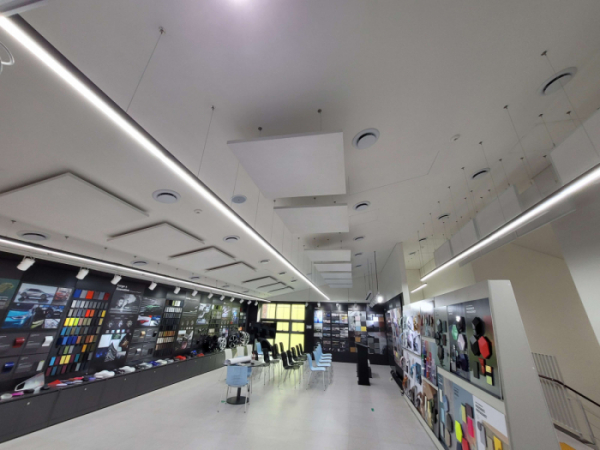 ▲마이톤 스카이가 시공된 KCC 디자인센터 전시장의 모습. (사진제공=KCC)