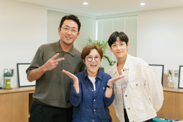 ▲'1947 보스톤' 하정우, 송은이, 임시완(사진제공=롯데엔터테인먼트)