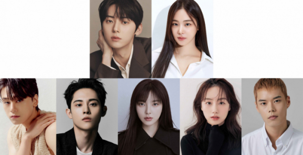 ▲황민현(왼쪽 상단), 한지은, (왼쪽 하단) 차우민, 이종현, 신수현, 윤상정, 공도유(사진제공=각 소속사)