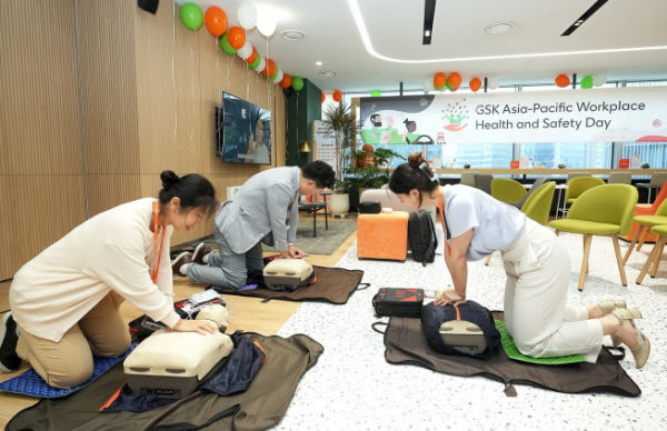 ▲한국GSK는 최근 건강과 안전에 대한 임직원들의 인식 제고를 위한 사내 이벤트 ‘GSK 일터 건강 및 안전의 날’을 개최했다. (사진제공=한국GSK)