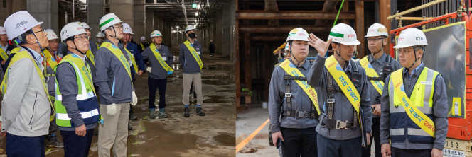 ▲HDC현대산업개발 경영진은 4일 현장을 방문해 특별안전점검을 주관했다. (사진제공=HDC현대산업개발)