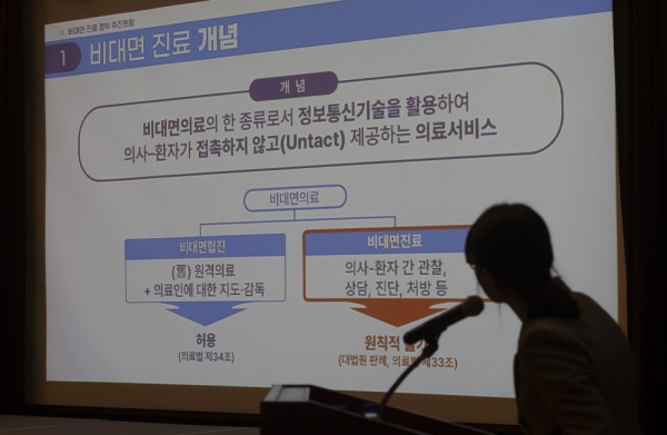 ▲지난 9월 14일 서울 마포구 가든호텔에서는 '비대면 진료 시범사업 공청회'가 열렸다.  (연합뉴스 )