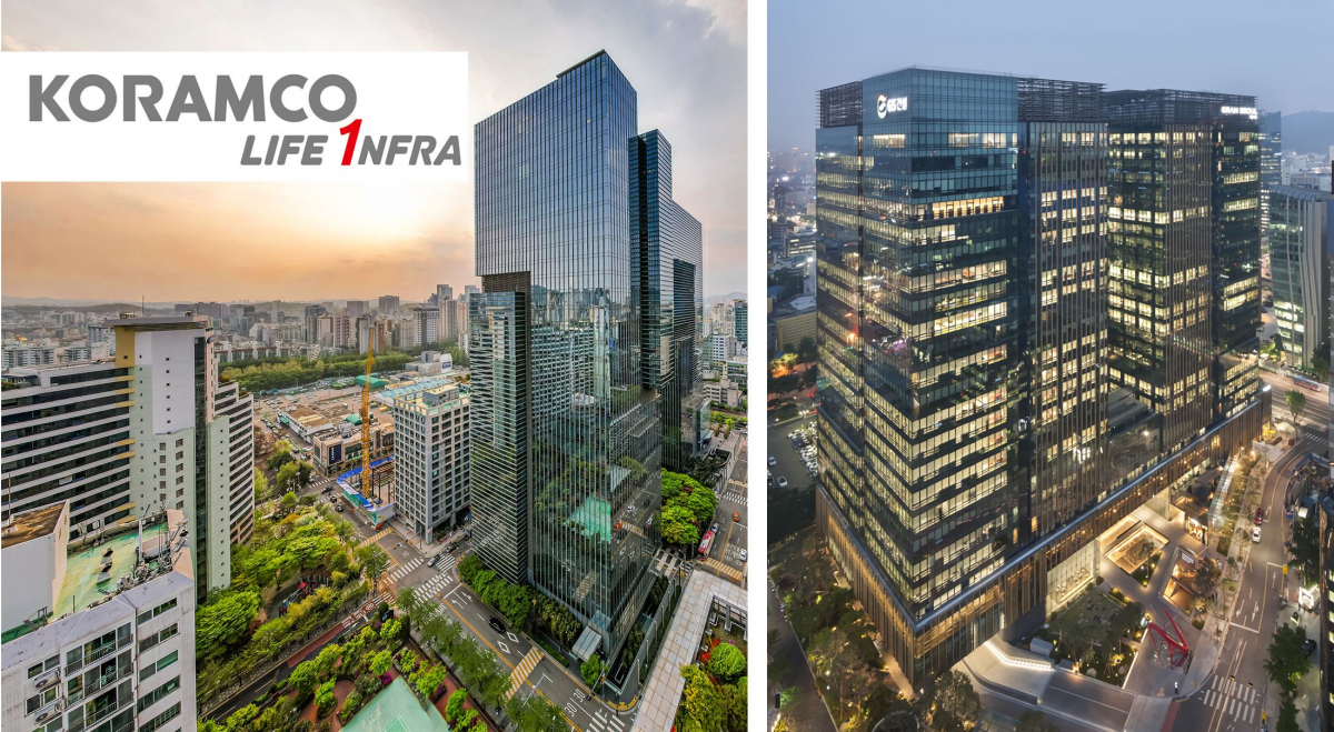 ▲코람코자산신탁 대표자산 ‘더에셋 강남(좌)’과 ‘그랑서울(우)' 전경. (사진= 코람코자산신탁)