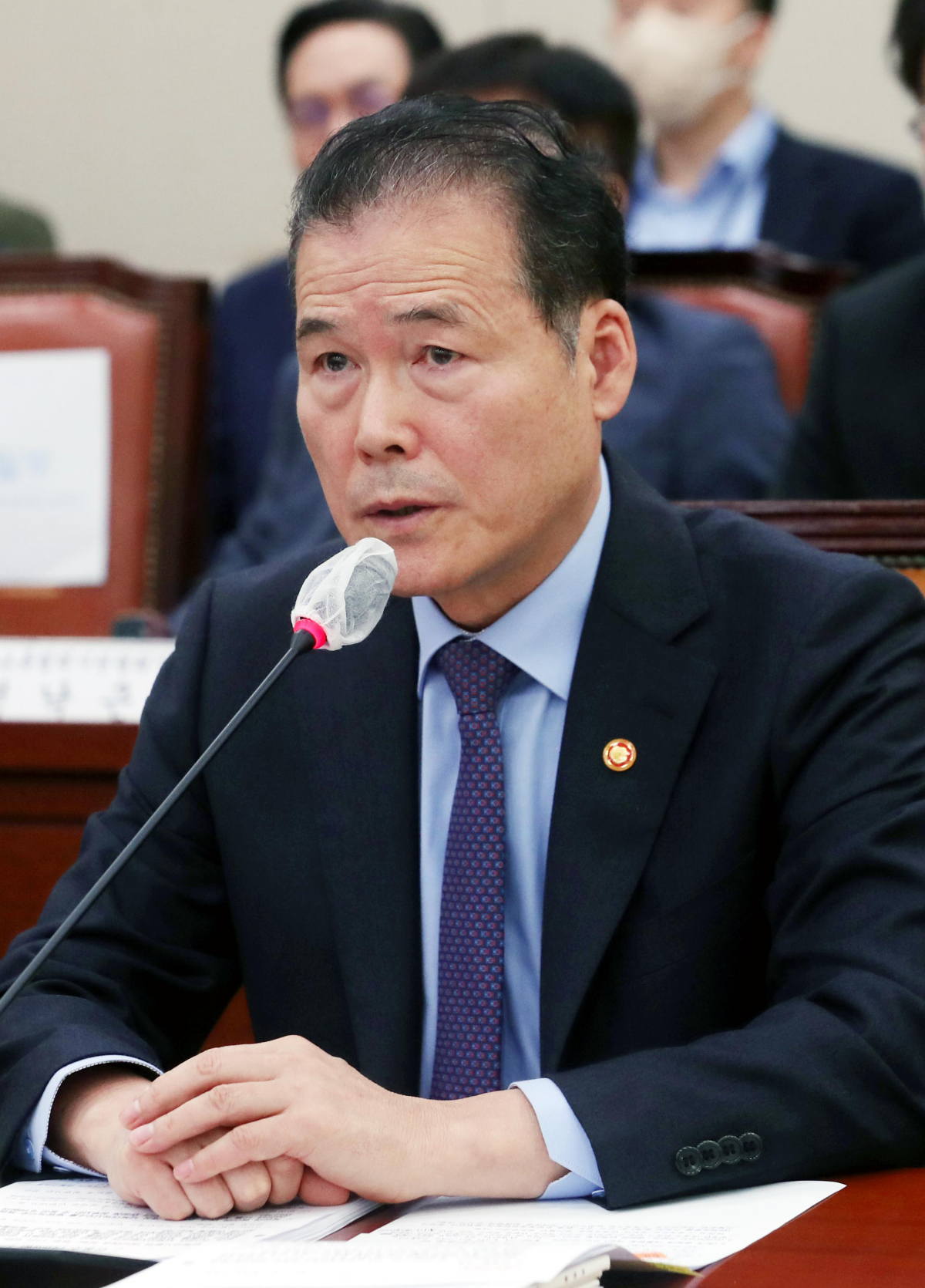 ▲김영호 통일부 장관이 11일 오전 서울 여의도 국회에서 열린 외교통일위원회 국정감사에서 의원의 질의에 답변하고 있다. (뉴시스)