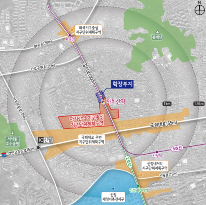 ▲까치산역 지구중심 지구단위계획구역 위치도 (사진제공=서울시)