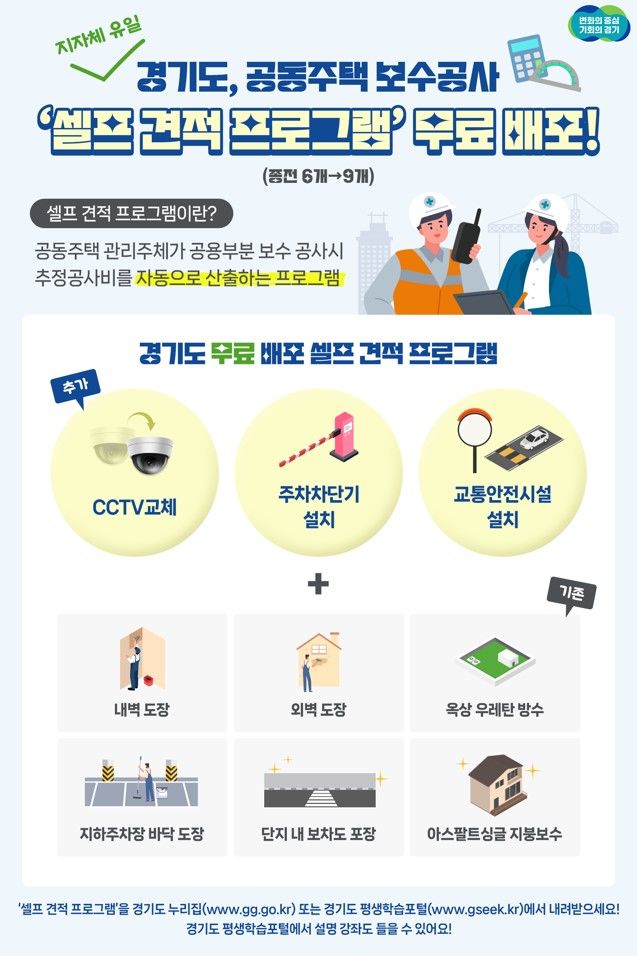 ▲셀프 견적 프로그램. (경기도)