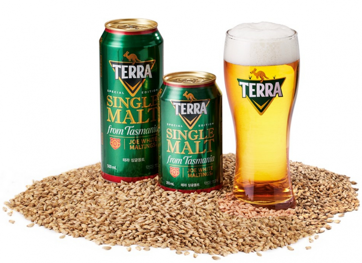 ▲하이트진로가 ‘청정 라거-테라’의 싱글몰트 에디션을 한정 출시했다. (사진제공=하이트진로)