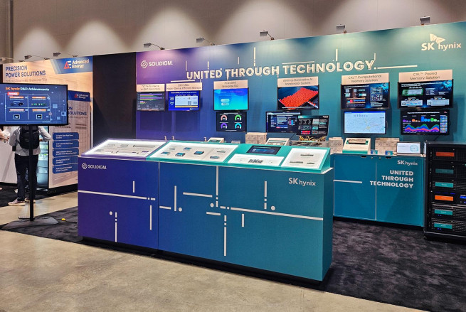 ▲'OCP 글로벌 서밋 2023' SK하이닉스 부스 (자료 = SK하이닉스)