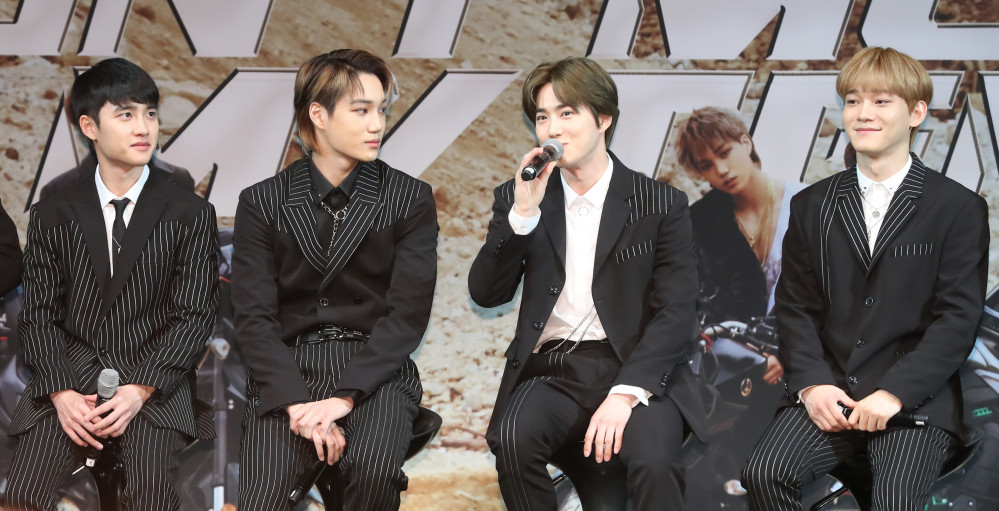 ▲그룹 엑소(EXO) 디오(도경수), 카이, 수호, 첸(사진 왼쪽부터) (뉴시스)