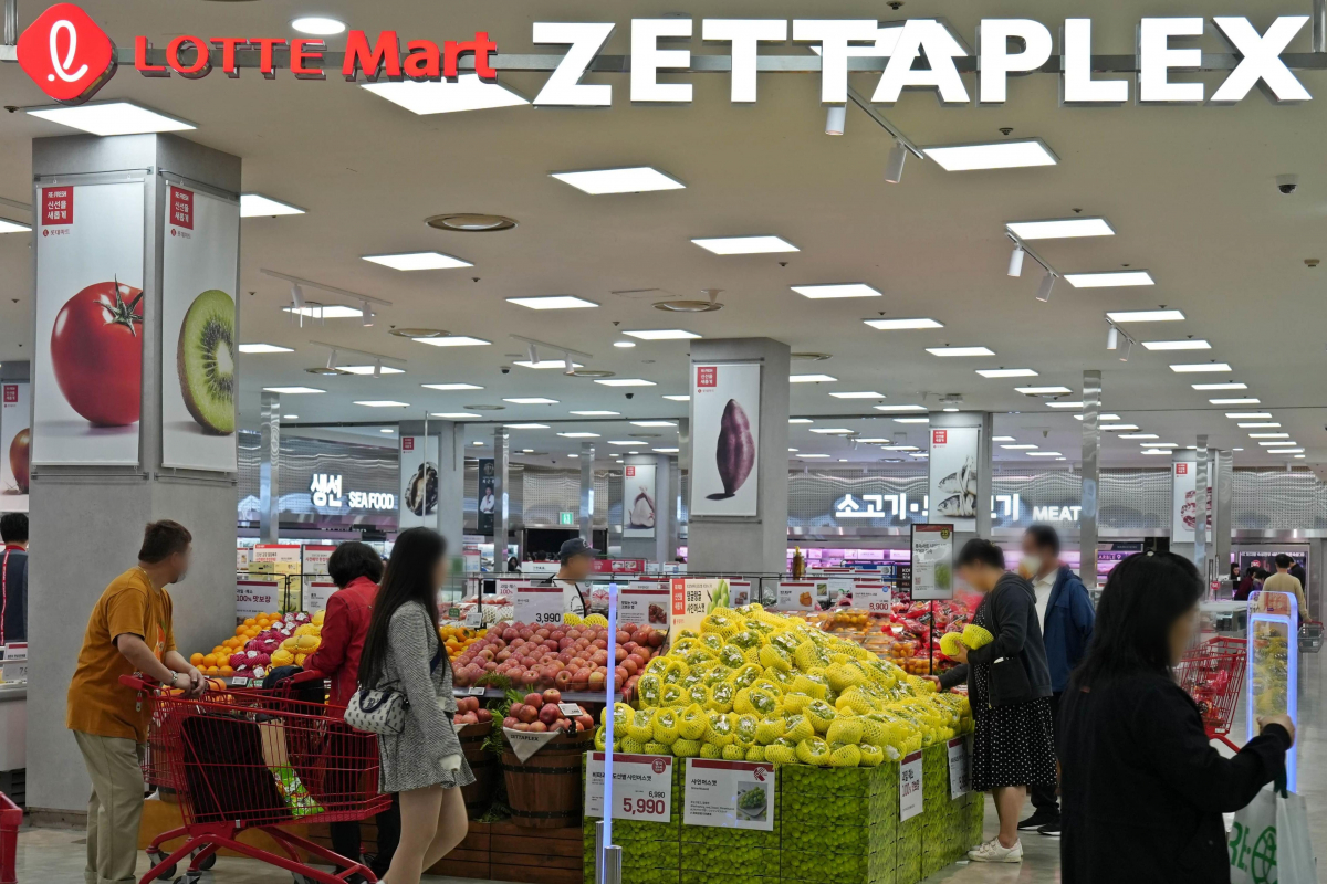 ▲롯데마트 제타플렉스 서울역점 신선 매장 전경. (사진제공=롯데쇼핑)