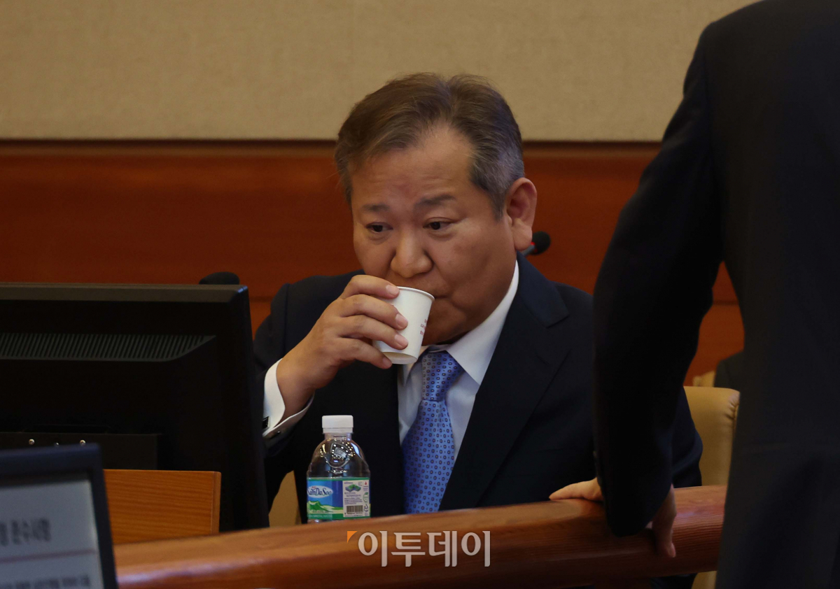 ▲5월 9일, 헌법재판소 대심판정에서 이태원 참사 부실 대응 논란으로 탄핵소추된 이상민 행정안전부 장관의 헌법재판소 정식 변론 절차 열리고 있다. (신태현 기자 holjjak@)