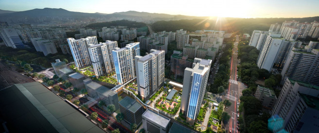 ▲산본 충무주공2단지 2차아파트 리모델링주택사업 조감도(사진제공=SK에코플랜트)