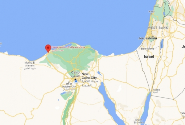 ▲이스라엘인 관광객을 겨냥한 총격 사건이 벌어진 이집트 알렉산드리아의 유적지 구글맵 갈무리 (연합뉴스)
