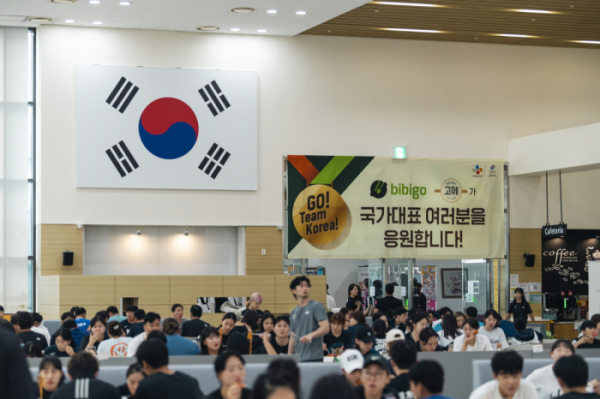 ▲CJ가 진천 선수촌에서 대한민국 국가대표 선수들을 위한 비비고x고메 데이를 열었다. (사진제공=CJ그룹)