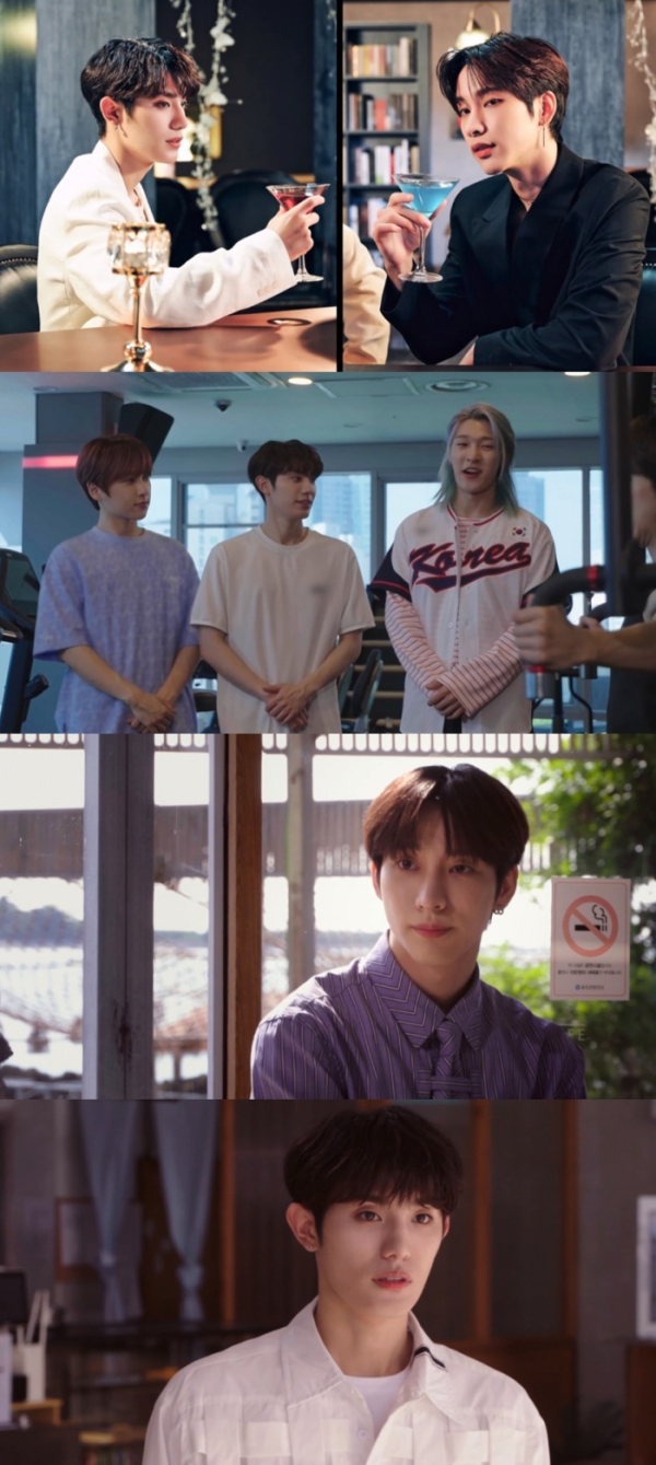 ▲온리원오브 밀, 나인, 리에, 준지(사진=웹드라마 '범프 업 비즈니스' 캡처)