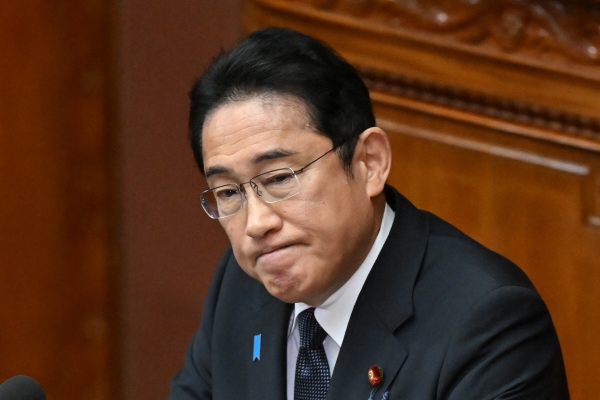▲기시다 후미오 일본 총리가 의회에서 연설하고 있다. 도쿄/AFP연합뉴스
