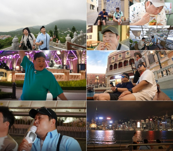 ▲‘먹고 보는 형제들’ 김준현X문세윤(사진 제공=SBS Plus)