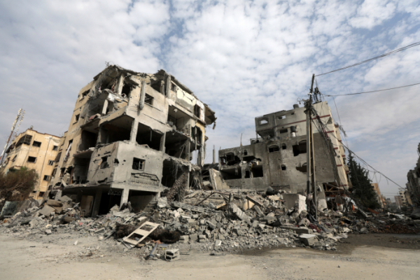 ▲가자시티에서 공습으로 파괴된 건물 (사진=연합뉴스)