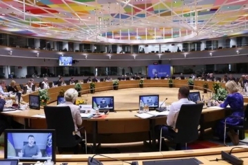 ▲이스라엘·하마스 전쟁으로 민간인 피해가 극심한 가운데 EU 27개국 정상들이 지난달 26일 벨기에 브뤼셀에서 정상회의를 열고 있다. 연합뉴스