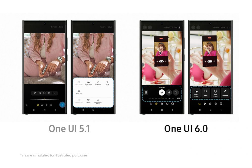 ▲새로워진 원 UI 6의 편집기능. (사진제공=삼성전자 뉴스룸)