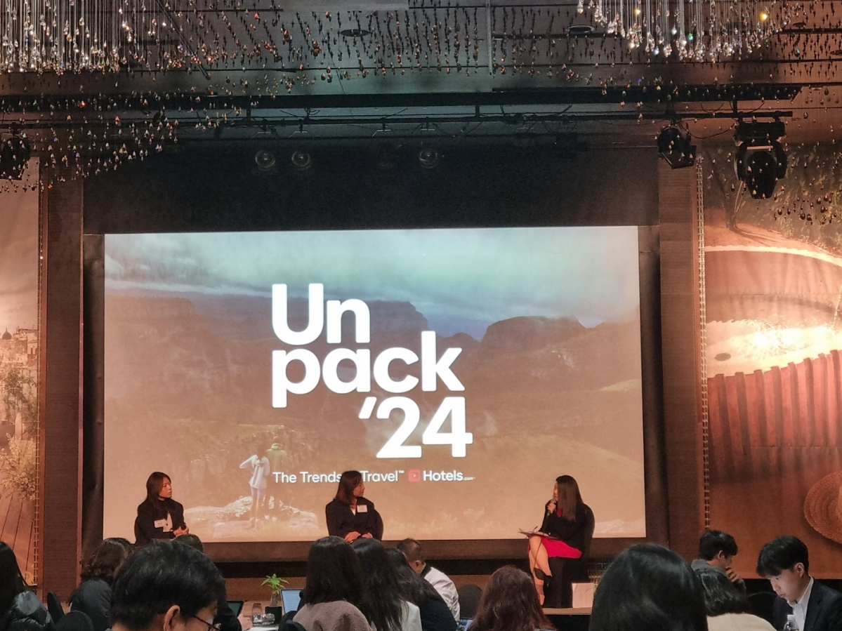 ▲호텔스닷컴은 7일 서울 중구 장충동 반얀트리 클럽 앤 스파 서울에서 미디어 라운드 테이블을 개최하고 내년 여행 트렌드를 살펴볼 수 있는 '언팩24(Unpack 24)'를 공개했다. (사진=김유연 기자)