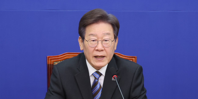 ▲더불어민주당 이재명 대표가 13일 국회에서 최고위원회의를 하고 있다. (연합뉴스)