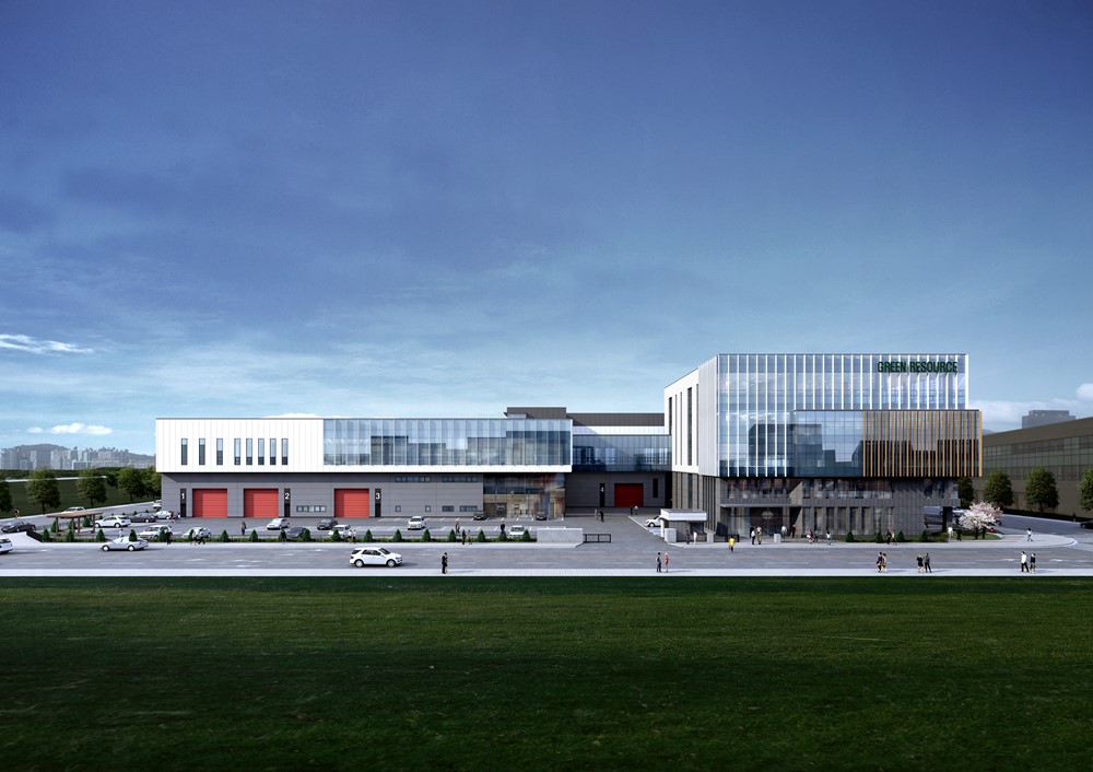 ▲내년 완공 예정인 그린리소스 청라 신사옥 전경. (사진= 그린리소스)