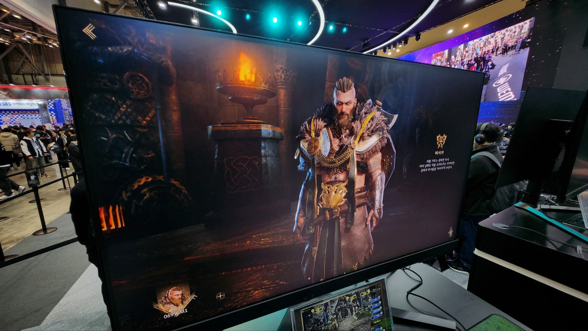 ▲도끼를 사용하는 '버서커'와 하프를 사용하는 '스칼드' 중 버서커를 이용해 시연에 참가했다. (부산=이시온 기자 zion0304@)