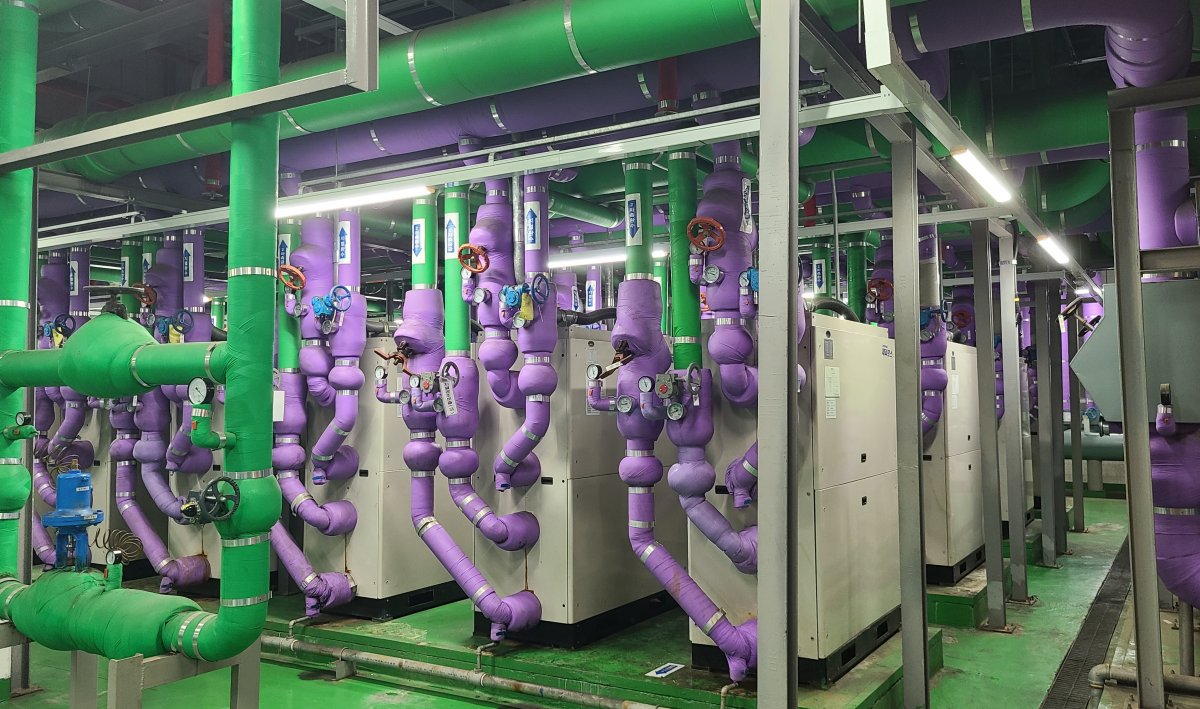 ▲가락시장 지열시스템 기계실 모습. 사진제공-서울시