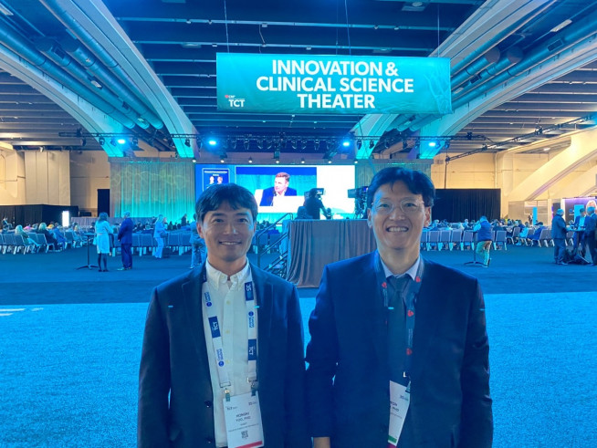 ▲(오른쪽)김진원 고려대 구로병원 심혈관센터 교수, (왼쪽)유홍기 카이스트 기계공학과 교수 (사진제공=고려대 구로병원)