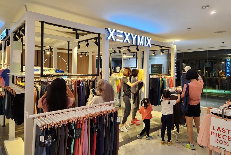 ▲젝시믹스 말레이시아 1호 매장 전경. (사진제공=브랜드엑스코퍼레이션)