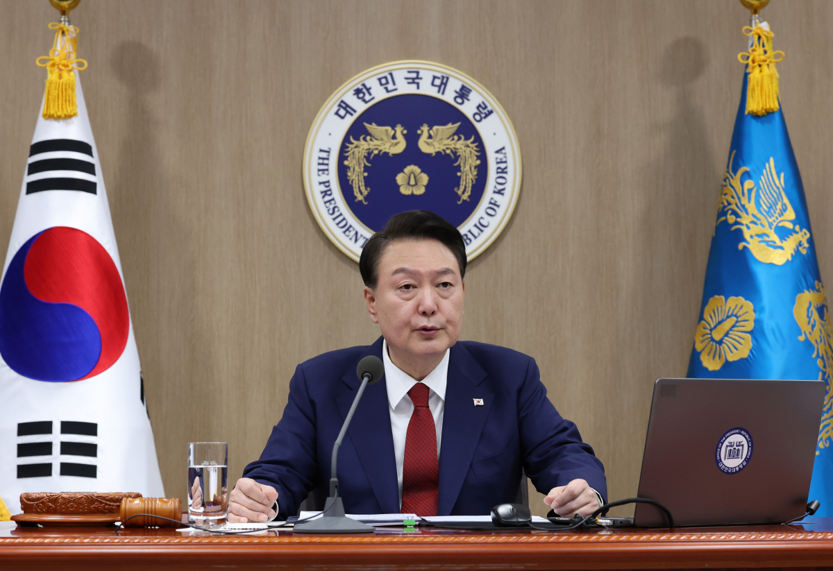 ▲윤석열 대통령이 14일 서울 용산 대통령실 청사에서 제47회 국무회의를 주재하고 있다. (뉴시스)