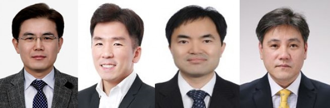 ▲(왼쪽부터) 고유상 부사장, 백상현 부사장, 양철보 부사장, 이상민 상무 (사진제공=삼성바이오에피스)