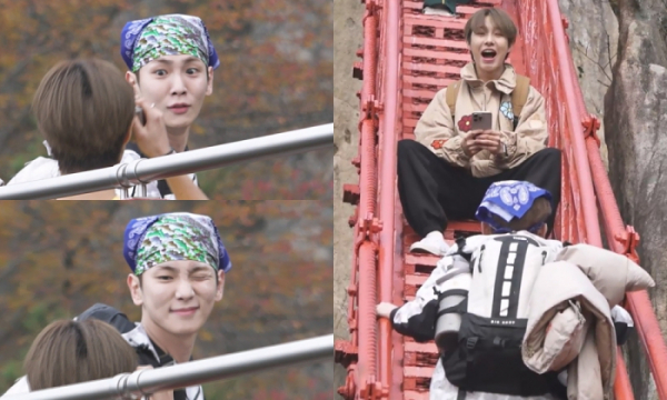 ▲샤이니 키 대둔산 빨간 계단(사진제공=MBC)