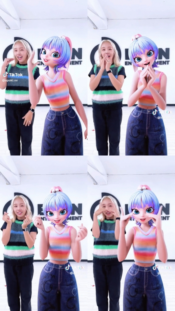 ▲백아연X아뽀키(사진 = 이든엔터테인먼트 제공, 아뽀키 공식 틱톡 캡처)