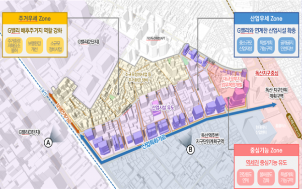 ▲금천구 가산동 237번지 일대 준공업지역 정비 구상안 (사진제공=서울시)