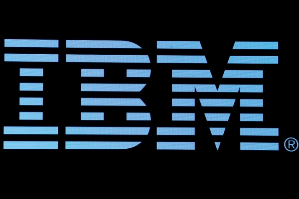 ▲미국 뉴욕거래소에서 IBM 로고가 보인다. 뉴욕(미국)/로이터연합뉴스
