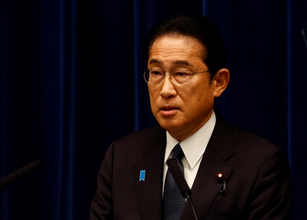 ▲지난해 8월 4일 일본 도쿄에서 기시다 후미오 일본 총리가 기자회견을 하고 있다. 
 (도쿄/로이터연합뉴스)